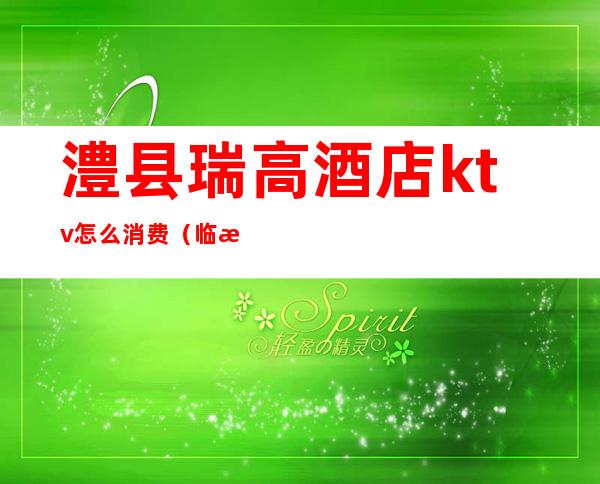 澧县瑞高酒店ktv怎么消费（临澧县ktv价格查询）