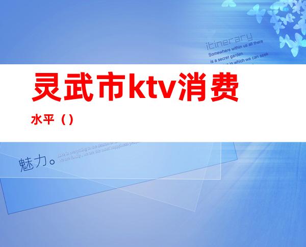 灵武市ktv消费水平（）