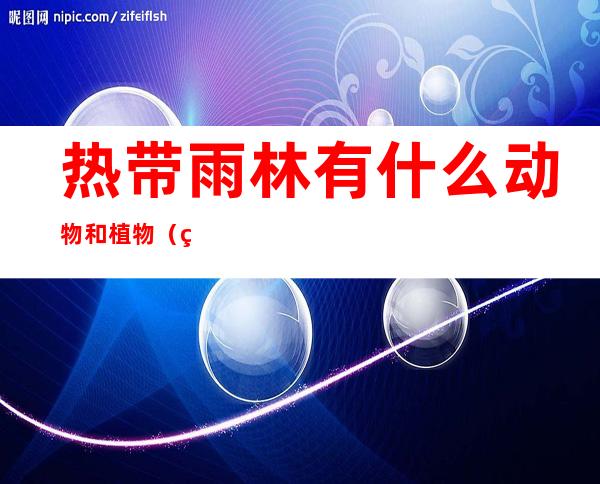 热带雨林有什么动物和植物（热带雨林有什么动物和植物会遇到什么危险）