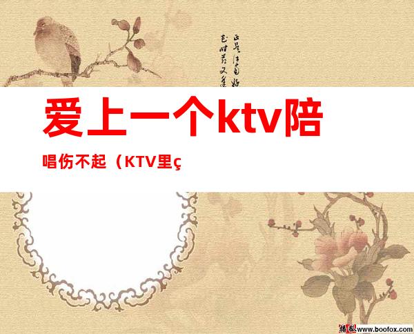 爱上一个ktv陪唱伤不起（KTV里的陪唱）