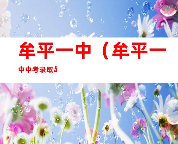 牟平一中（牟平一中中考录取分数线2022最低）