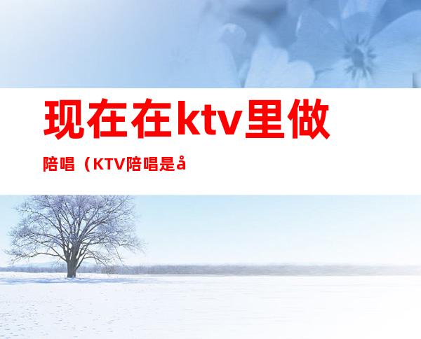 现在在ktv里做陪唱（KTV陪唱是干嘛的）