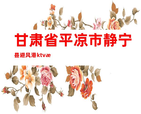 甘肃省平凉市静宁县避风港ktv消费（静宁县娱乐会所）