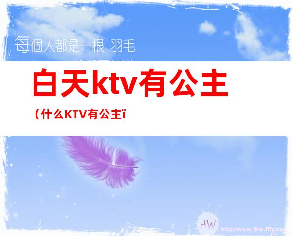 白天ktv有公主（什么KTV有公主）