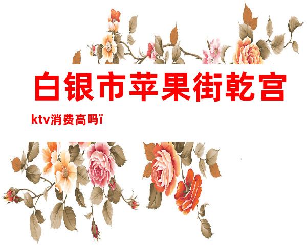 白银市苹果街乾宫ktv消费高吗（）