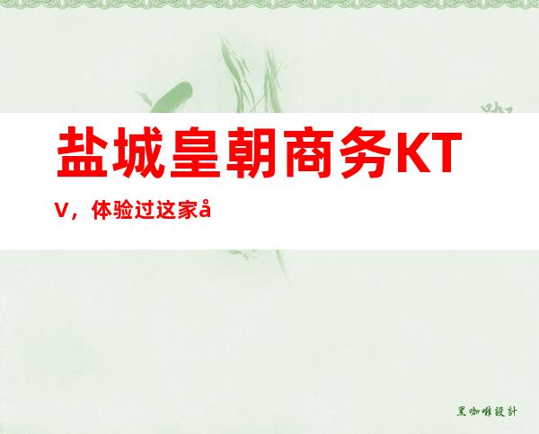 盐城皇朝商务KTV,体验过这家店让人流连忘返