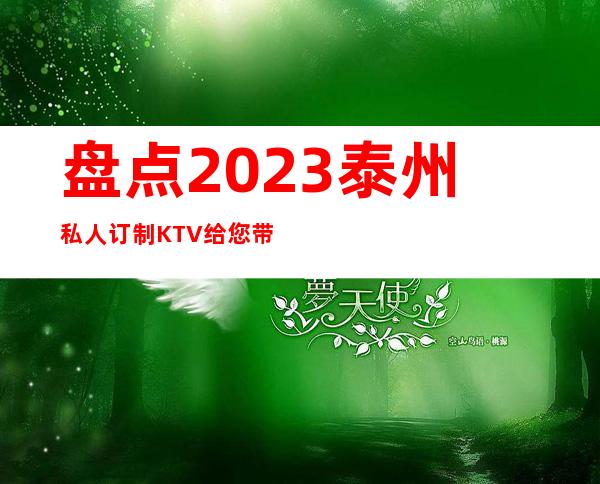 盘点2023泰州私人订制KTV给您带来夜总会新体验！