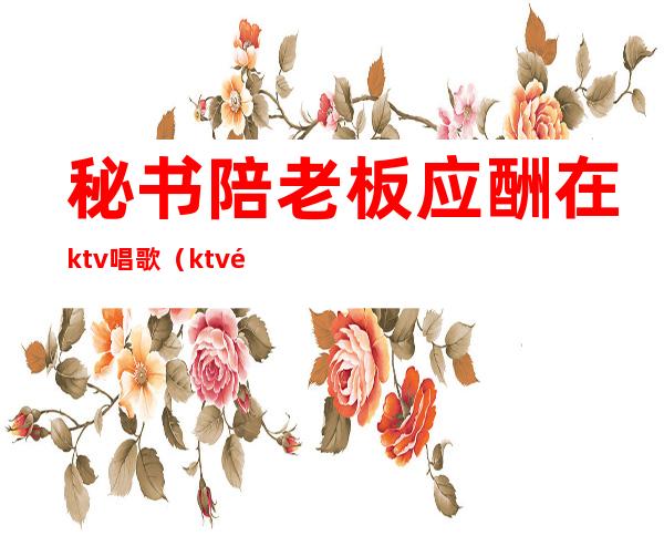 秘书陪老板应酬在ktv唱歌（ktv陪酒领班）