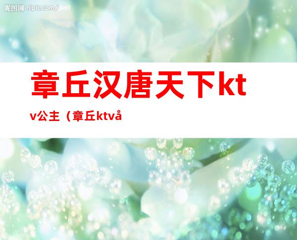 章丘汉唐天下ktv公主（章丘ktv哪里有陪酒的）