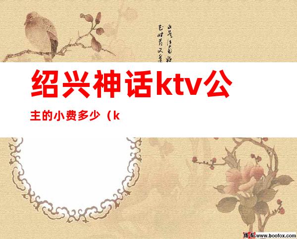 绍兴神话ktv公主的小费多少（ktv点一个公主多少钱）