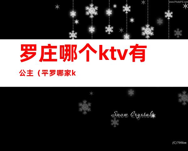 罗庄哪个ktv有公主（平罗哪家ktv有公主）