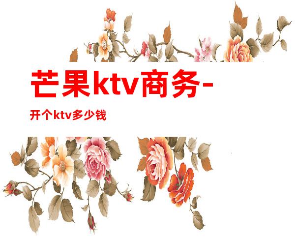 芒果ktv商务-开个ktv多少钱