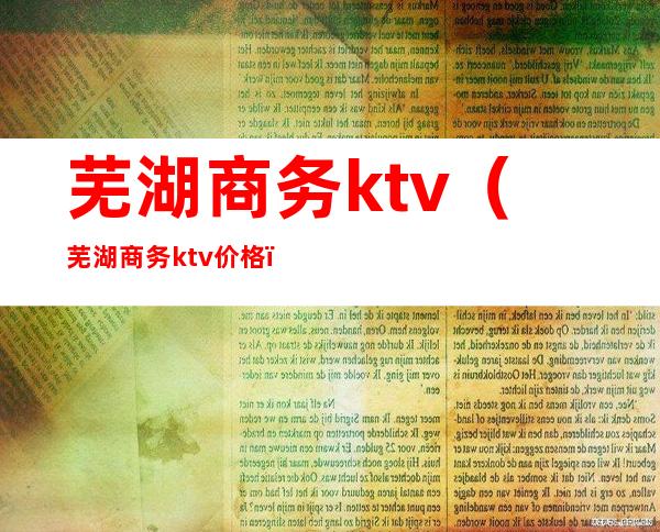 芜湖商务ktv（芜湖商务ktv价格）