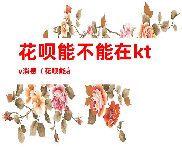 花呗能不能在ktv消费（花呗能在ktv消费吗）