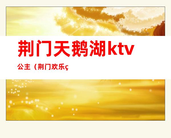 荆门天鹅湖ktv公主（荆门欢乐空间ktv）