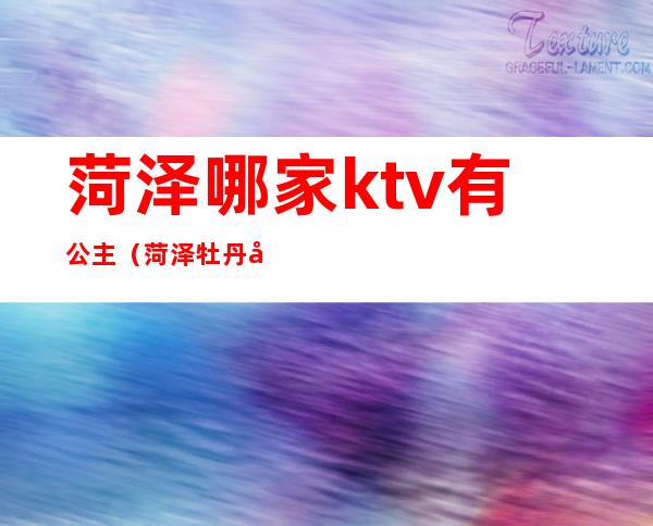 菏泽哪家ktv有公主（菏泽牡丹区ktv）