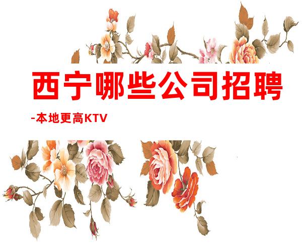西宁哪些公司招聘-本地更高KTV生意每天爆满