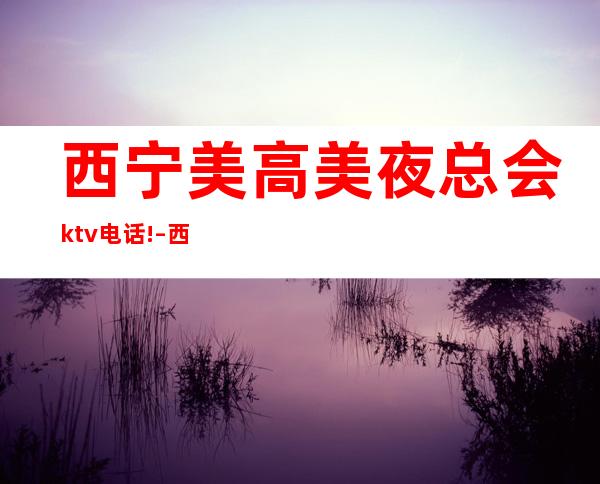 西宁美高美夜总会ktv电话! – 西宁城北商务KTV