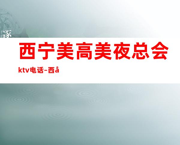 西宁美高美夜总会ktv电话 – 西宁城北商务KTV