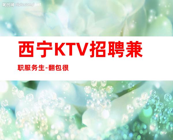 西宁KTV招聘兼职服务生-翻包很多