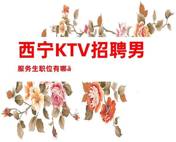 西宁KTV招聘男服务生=职位有哪些吸引人的特点