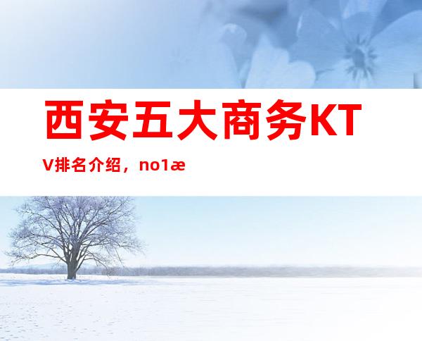 西安五大商务KTV排名介绍，no.1更高人气高