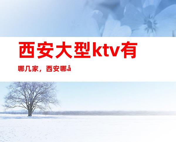 西安大型ktv有哪几家，西安哪家KTV比较好玩？