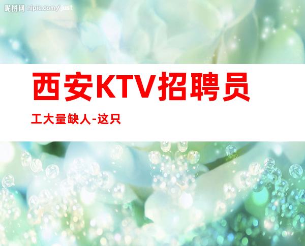 西安KTV招聘员工大量缺人-这只是一个起点每天保底拿起