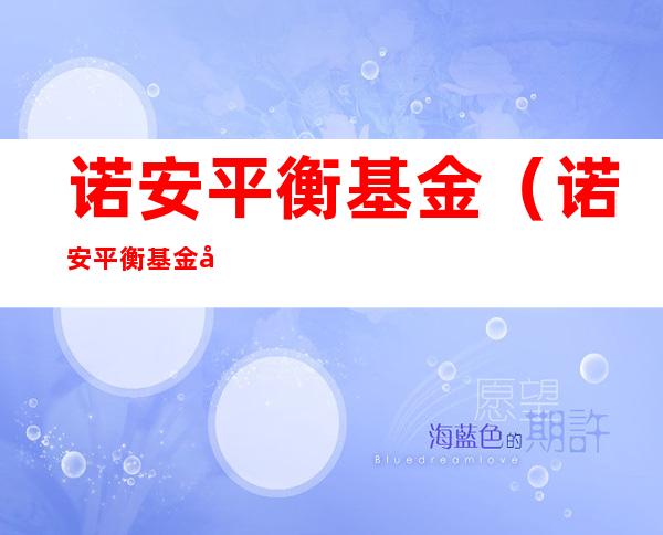 诺安平衡基金（诺安平衡基金净值320001今日基金净值查询中邮成长）