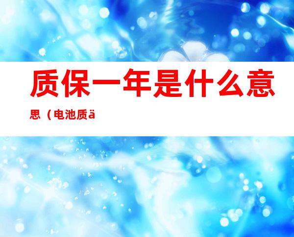 质保一年是什么意思（电池质保一年是什么意思）