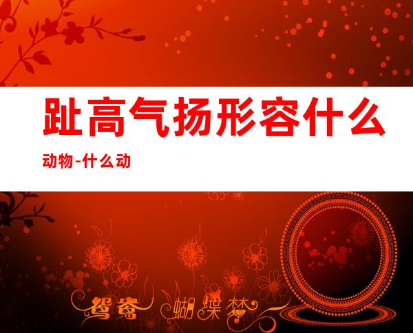 趾高气扬形容什么动物-什么动物趾高气扬-趾高气扬指什...（趾高气扬打一动物名）