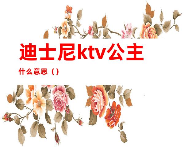 迪士尼ktv公主什么意思（）