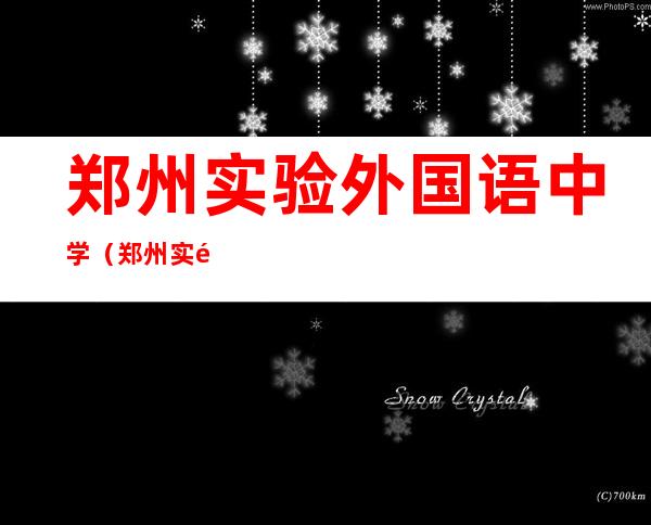 郑州实验外国语中学（郑州实验外国语中学和郑州外国语学校）