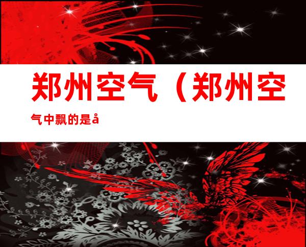郑州空气（郑州空气中飘的是啥）