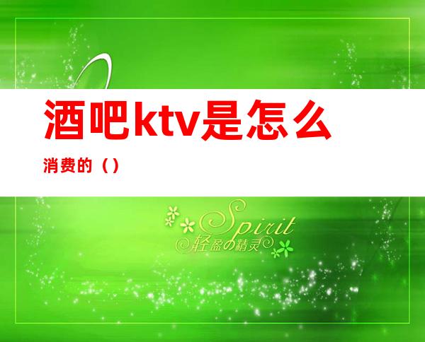 酒吧ktv是怎么消费的（）