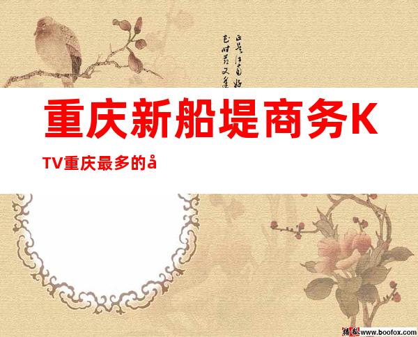 重庆新船堤商务KTV重庆最多的夜总会