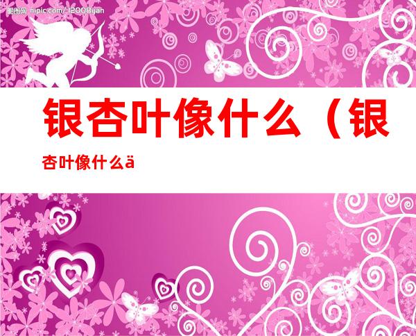 银杏叶像什么（银杏叶像什么东西比喻句）