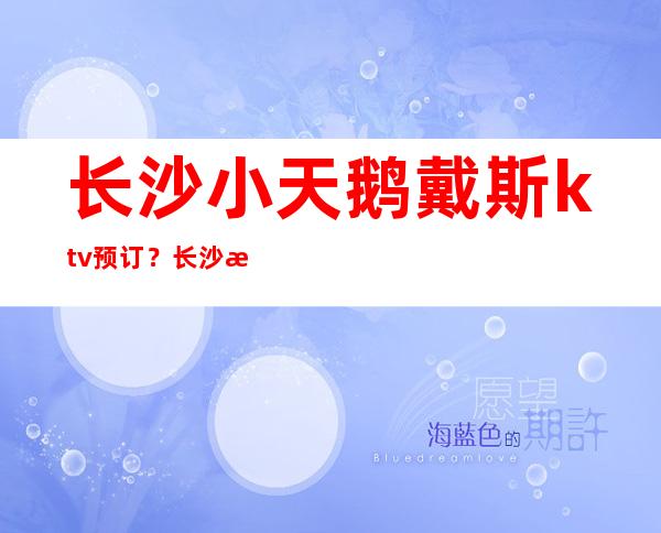 长沙小天鹅戴斯ktv预订？长沙有档次豪华的夜总会代表