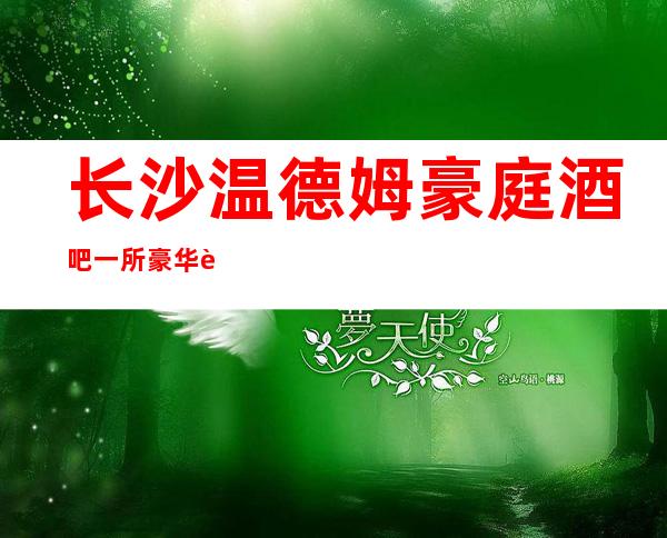 长沙温德姆豪庭酒吧一所豪华装修、年轻漂亮的酒吧