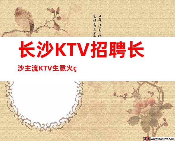 长沙KTV招聘长沙主流KTV生意火爆更高素场16/18包住包