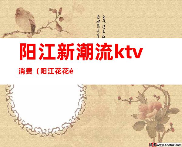 阳江新潮流ktv消费（阳江花花音乐会所ktv）