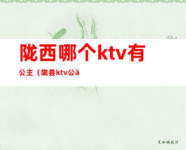 陇西哪个ktv有公主（陇县ktv公主）