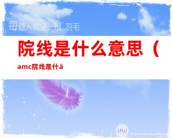 院线是什么意思（amc院线是什么意思）