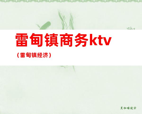 雷甸镇商务ktv（雷甸镇经济）