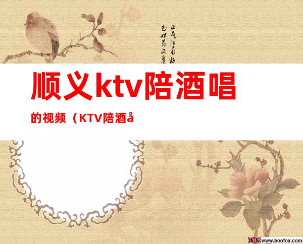 顺义ktv陪酒唱的视频（KTV陪酒唱歌）