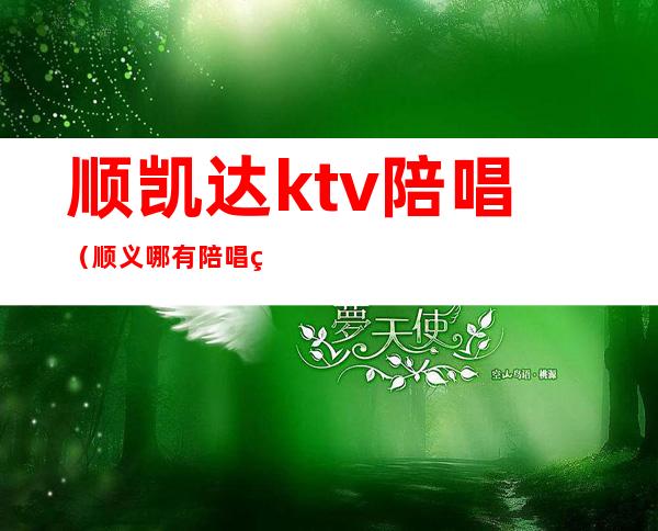 顺凯达ktv陪唱（顺义哪有陪唱的ktv）