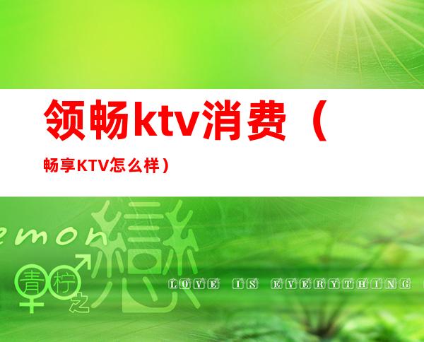 领畅ktv消费（畅享KTV怎么样）