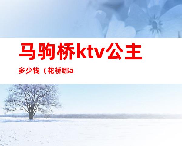 马驹桥ktv公主多少钱（花桥哪个ktv有公主）