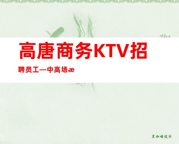 高唐商务KTV招聘员工—中高场所直招—坚持奋斗