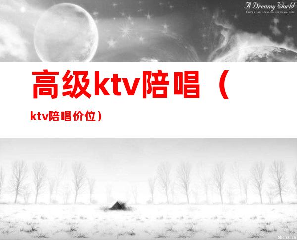 高级ktv陪唱（ktv陪唱价位）